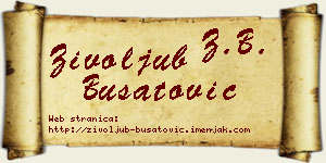 Živoljub Bušatović vizit kartica